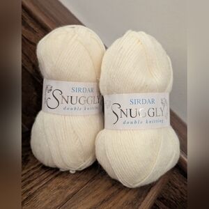 Sirdar Snuggly Double Knitting Yarn Cream 2 Skiens 2x 50g